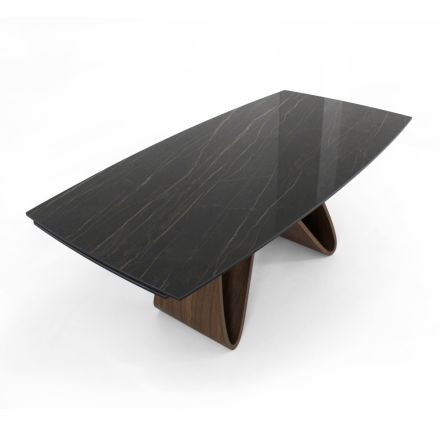 Stół rozkładany do 276 cm z ceramiki Noir Desir Made in Italy - Equator Viadurini