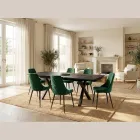 Stół rozkładany 160/240x90 cm ze szkła ceramicznego - Master Viadurini