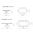 Rozkładany stół 160/240x91 cm z kamienia spiekanego z efektem marmuru - Palazzo Viadurini