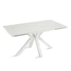Rozkładany stół 160/240x91 cm z kamienia spiekanego z efektem marmuru - Palazzo Viadurini