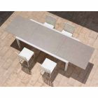Stół rozkładany 340 cm Jadalnia na zewnątrz z aluminium i szkła lub Laminam - Julie Viadurini