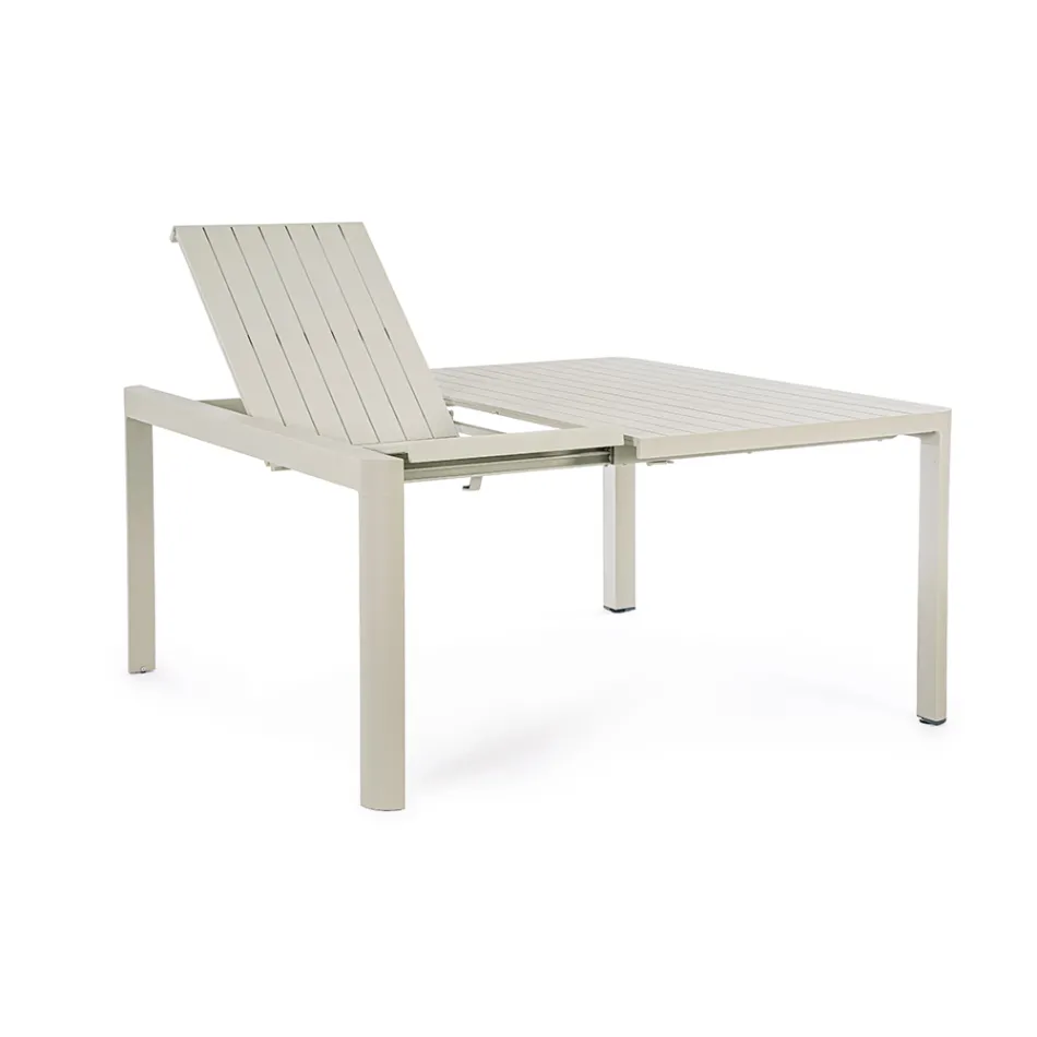 Rozkładany stół do 149 cm z aluminium malowanego proszkowo - potrzeba Viadurini