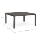 Rozkładany stół do 149 cm z aluminium malowanego proszkowo - potrzeba Viadurini