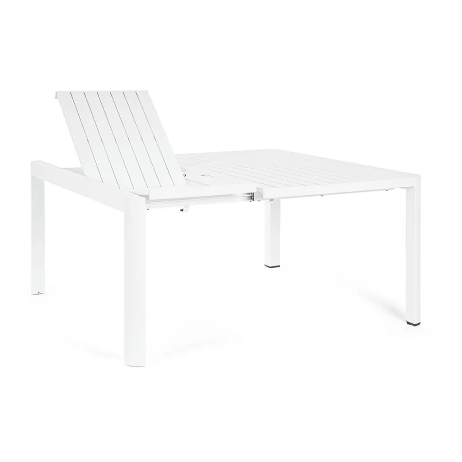 Rozkładany stół do 149 cm z aluminium malowanego proszkowo - potrzeba Viadurini