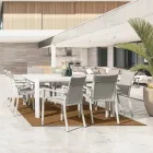 Rozkładany stół do 149 cm z aluminium malowanego proszkowo - potrzeba Viadurini