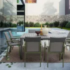 Rozkładany stół do 149 cm z aluminium malowanego proszkowo - potrzeba Viadurini