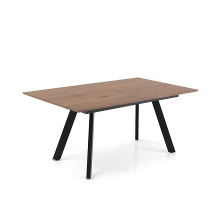 Stół rozkładany do 180 cm z czarnymi metalowymi nogami - magnezowymi Viadurini