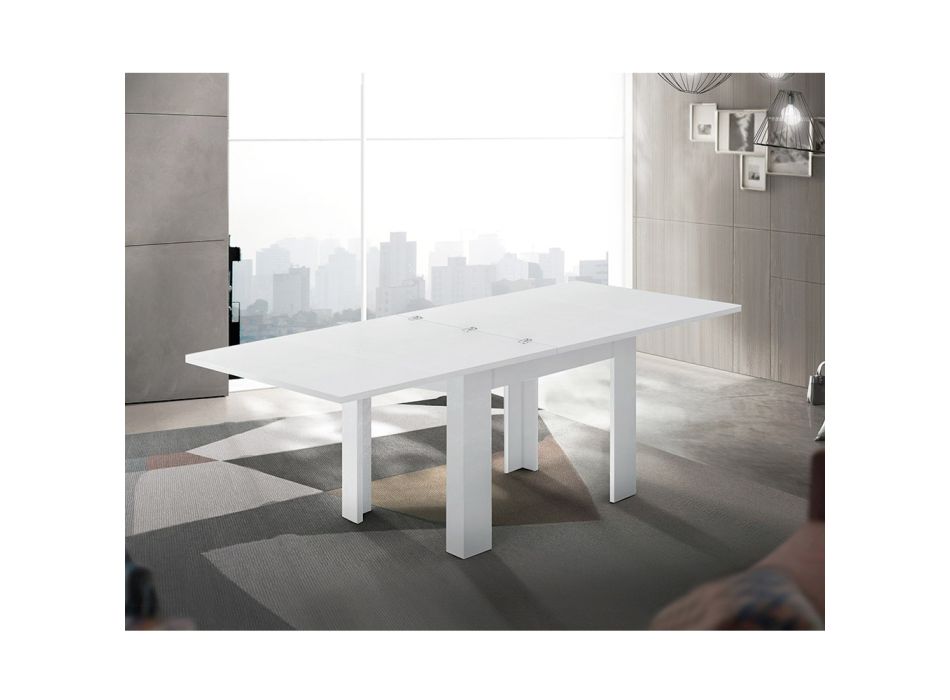 Zrównoważony stół rozkładany z drewna do 180 cm - Perro Viadurini