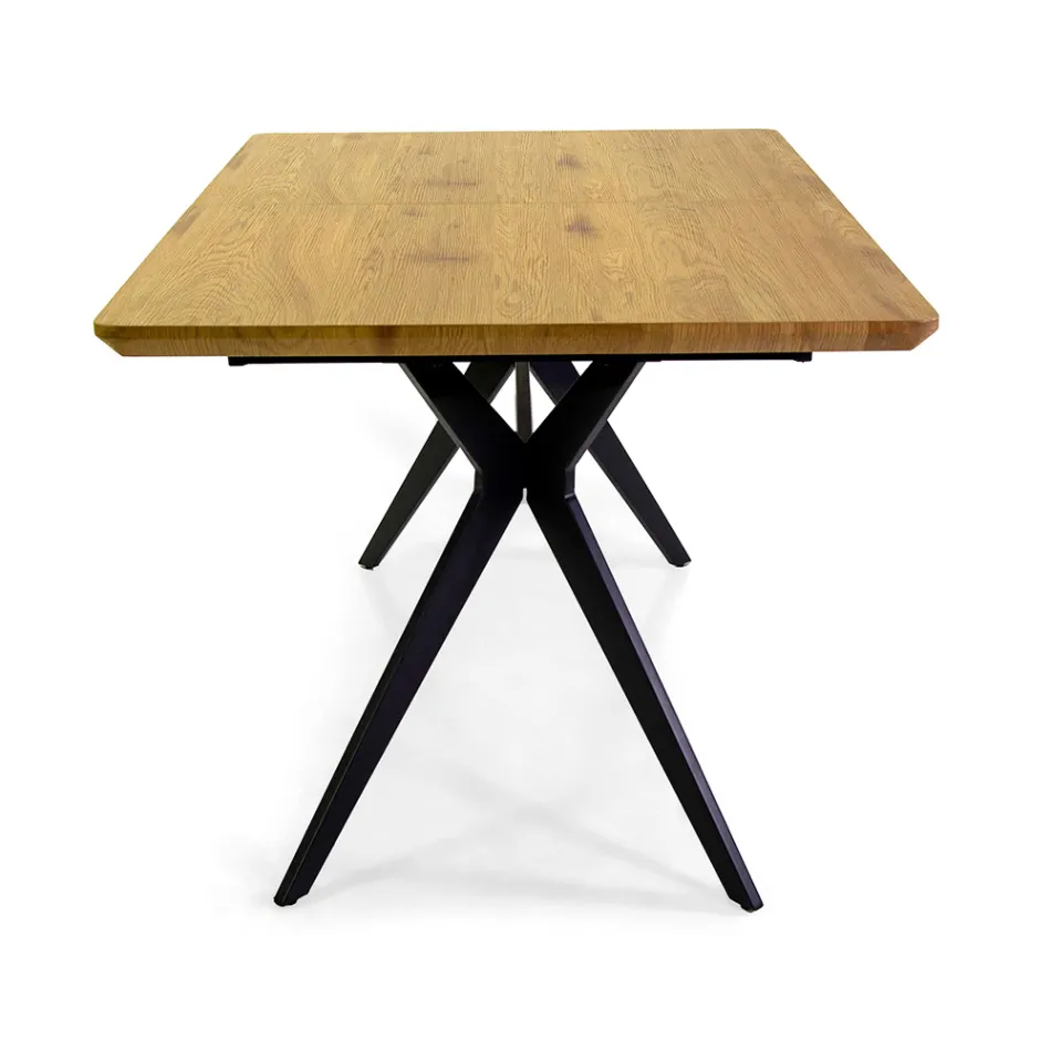 Stół rozkładany 180 cm z płyty MDF z efektem drewna z wytłoczonym usłojeniem - pianka Viadurini