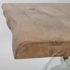 Rozkładany stół do 2,6 m z ręcznie robionego drewna Homemotion - Plutarco Viadurini