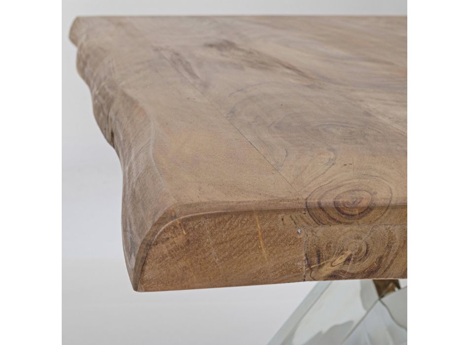 Rozkładany stół do 2,6 m z ręcznie robionego drewna Homemotion - Plutarco Viadurini