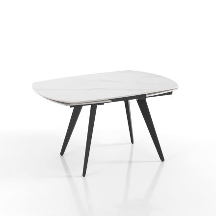 Stół rozkładany do 200 cm z obrotowym otwarciem - Butego Viadurini