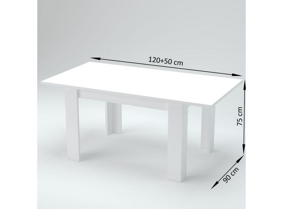 Designerski stół do jadalni rozkładany do 210 cm z ekologicznego drewna - Perro Viadurini