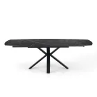 Stół rozkładany do 210 cm ze stali i ceramiki - Bavosa Viadurini
