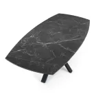 Stół rozkładany do 210 cm ze stali i ceramiki - Bavosa Viadurini