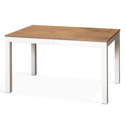 Stół rozkładany do 210 cm z melaminy i litego drewna Made in Italy - Gustavo Viadurini