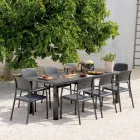 Stół rozkładany do 220 cm z polipropylenu i aluminium - poduszka Viadurini