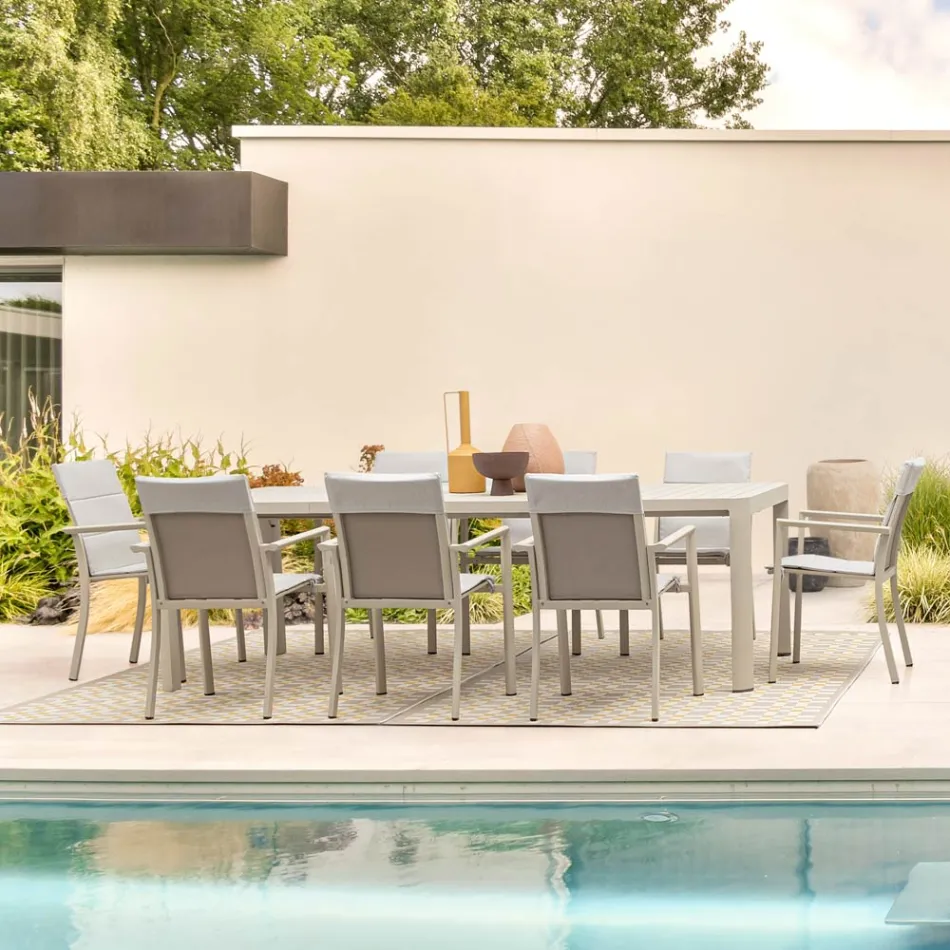 Stół rozkładany do 240 cm z aluminium malowanego proszkowo - farba Viadurini