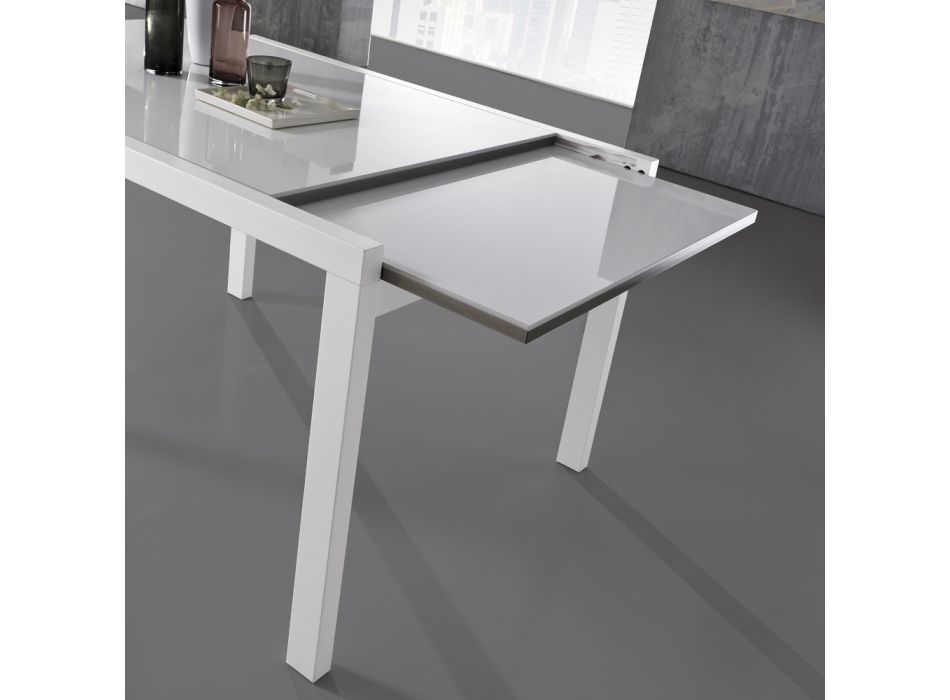 Stół rozkładany do 240 cm z lakierowanego drewna Made in Italy - Jacobs Viadurini