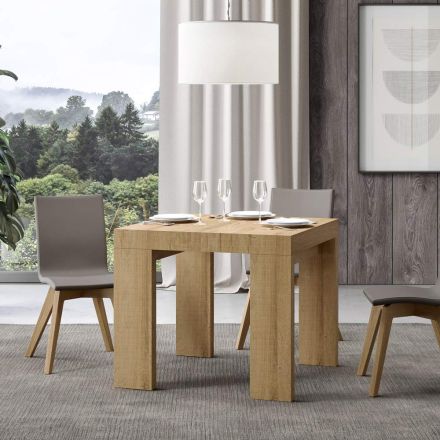 Rozkładany stół do 246 cm z drewnianych mikrocząstek Made in Italy - drzewo Viadurini