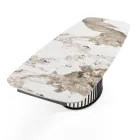 Stół rozkładany do 260 cm z wykończeniem ceramicznym, marmurowym i metalowym - Veneto Viadurini