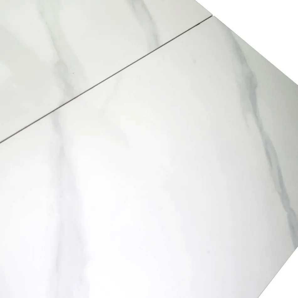 Stół rozkładany 260 cm z metalu i kamienia syntetycznego - podwodny Viadurini