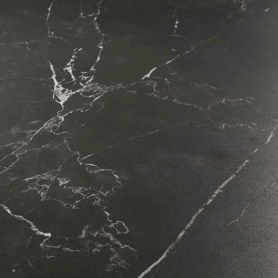 Stół rozkładany 260 cm z metalu i kamienia syntetycznego - podwodny Viadurini