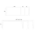 Stół rozkładany do 265 cm z drewna orzechowego Canaletto Wyprodukowano we Włoszech - Orchidea Viadurini