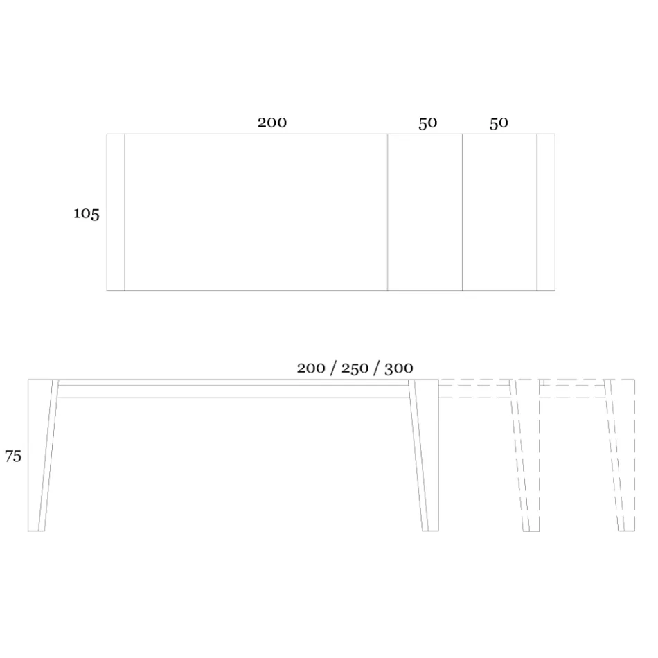Stół rozkładany do 265 cm z drewna orzechowego Canaletto Wyprodukowano we Włoszech - Orchidea Viadurini