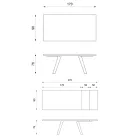 Stół rozkładany do 270 cm z blatem HPL i aluminiową podstawą - Villongo Viadurini