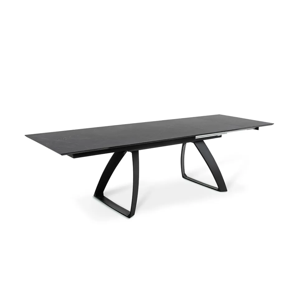 Stół rozkładany do 270 cm z blatem HPL i aluminiową podstawą - Villongo Viadurini