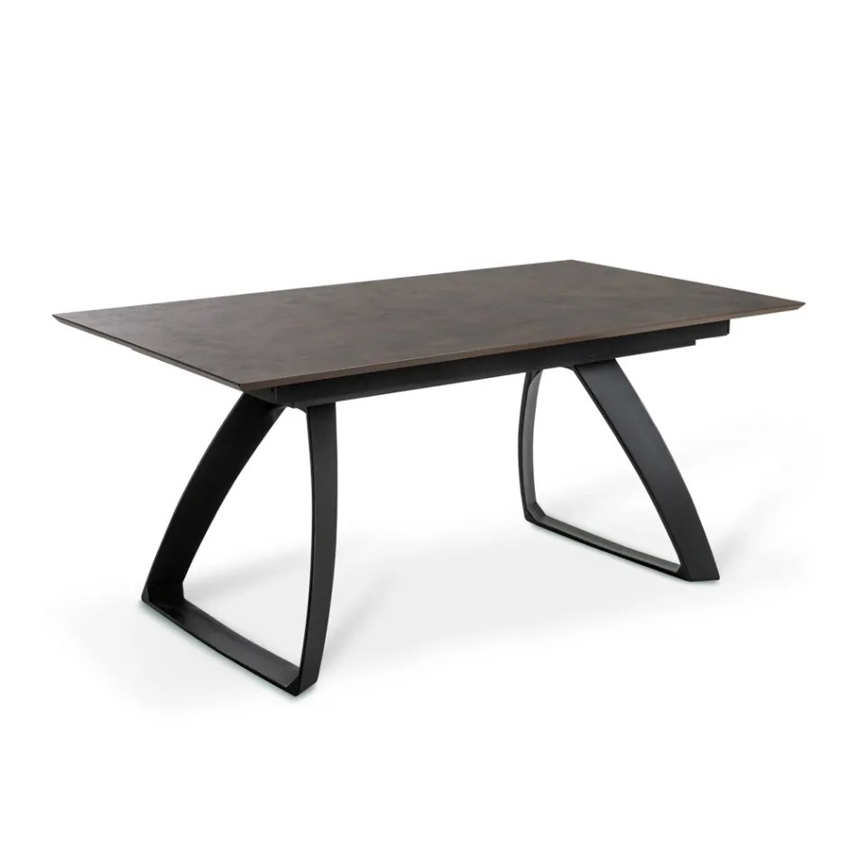 Stół rozkładany do 270 cm z blatem HPL i aluminiową podstawą - Villongo Viadurini