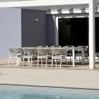 Stół rozkładany do 276 cm z aluminium imitującym drewno - Ovara Viadurini