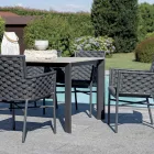 Stół rozkładany do 276 cm z aluminium imitującym drewno - Ovara Viadurini