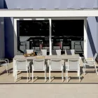 Stół rozkładany do 276 cm z aluminium imitującym drewno - Ovara Viadurini