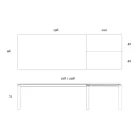 Stół rozkładany do 298 cm z ceramiki i metalu Wyprodukowano we Włoszech - Tulipan Viadurini