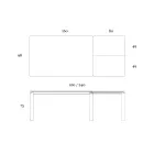 Stół rozkładany do 298 cm z ceramiki i metalu Wyprodukowano we Włoszech - Tulipan Viadurini