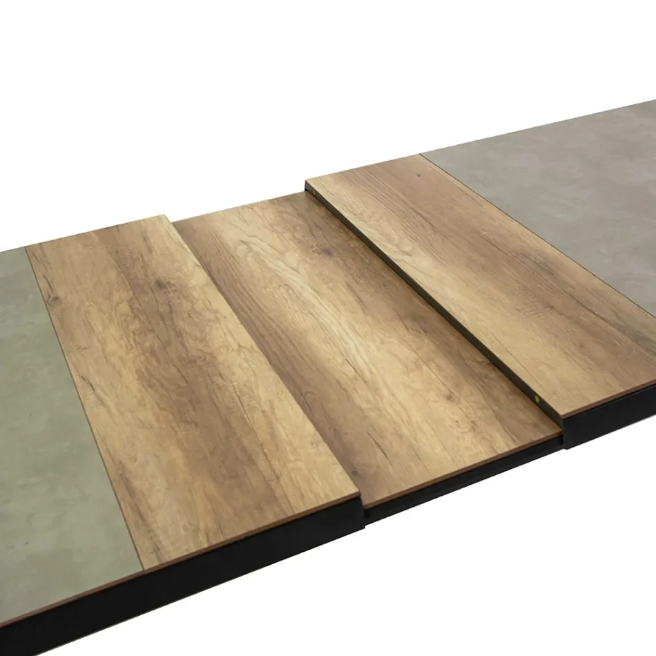 Rozkładany stół 303 cm z aluminium i blatem HPL - Righello Viadurini