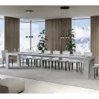 Rozkładany stół do 440 cm z drewnianych mikrocząstek Made in Italy - drzewo Viadurini