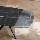 Rozkładany stół beczkowy z warstwowego HPL z różnymi wykończeniami - Incontro Viadurini