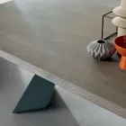 Rozkładany stół z bocznym przedłużeniem z fornirowanego drewna - Aperol Viadurini