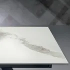 Rozkładany stół z bocznym przedłużeniem ze szkła ceramicznego - Aperol Viadurini