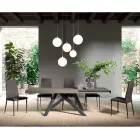 Rozkładany stół z synchronicznym otwieraniem bocznym z melaminy - Settimmio Viadurini