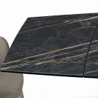 Rozkładany stół z podstawą i blatem w różnych wykończeniach Made in Italy - Settimmio Viadurini