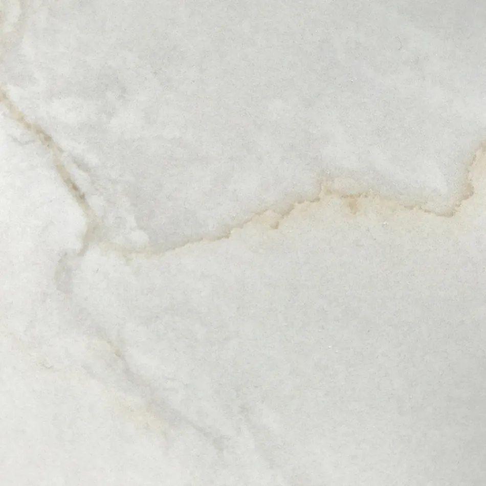 Rozkładany stół ze stalową podstawą i ceramicznym blatem z marmurowym wykończeniem - Emilia  Viadurini