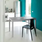 Wysuwany stół z nogami z drewna bukowego, L130 / 210xP80cm, Denisio Viadurini