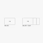 Rozkładany stół z białymi metalowymi nogami i blatem z melaminy - Shaila Viadurini