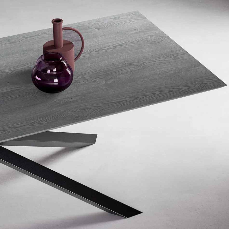 Rozkładany stół z nogami S70 Made in Italy - Sagi Viadurini