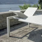 Rozkładany stół z przesuwanymi nogami i aluminiowym blatem - Supernova Viadurini