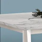 Rozkładany stół z blatem z melaminy i metalową podstawą - Ariel Viadurini